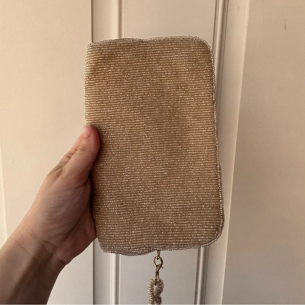 Anthropologie Beaded Aries Zodiac Wristlet Clutch